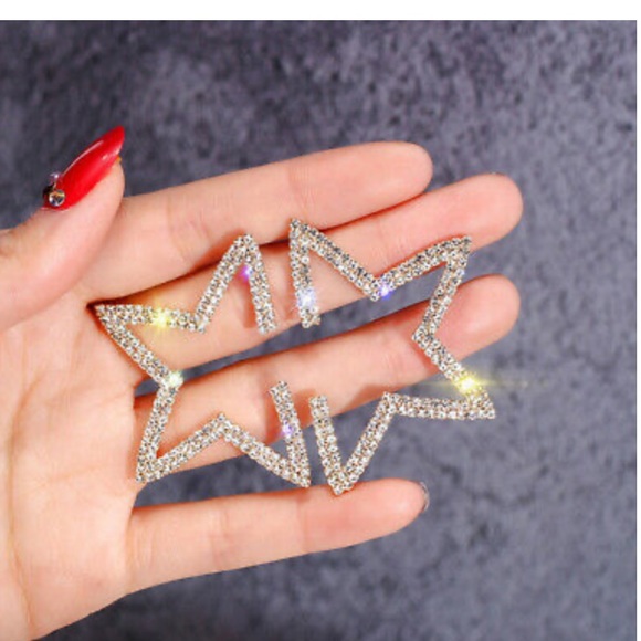 Jewelry - Star 19k Gold Plated Stud Earrings  A Pair/set
